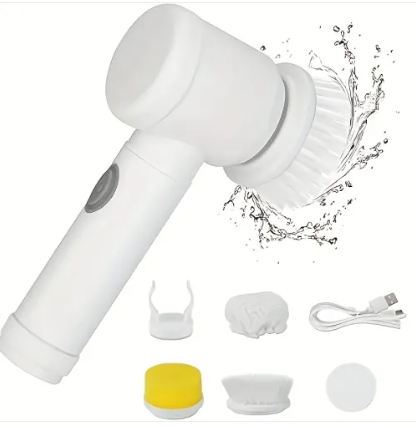 1pc Electric Spin Cleaning Brush – USB Rechargeable Cordless Power Scrubber for Kitchen,Bathroom, and More